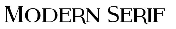 Modern Serif font preview